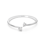 Swarovski Attract Soul Bangle | Rhodium Plated Medium