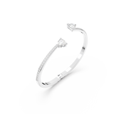 Swarovski Attract Soul Bangle | Rhodium Plated Medium