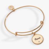 Alex and Ani Mamá Charm Bangle Bracelet in Shiny Gold Finish