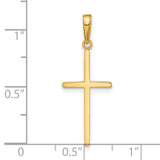 14k Polished Cross Pendant C3784