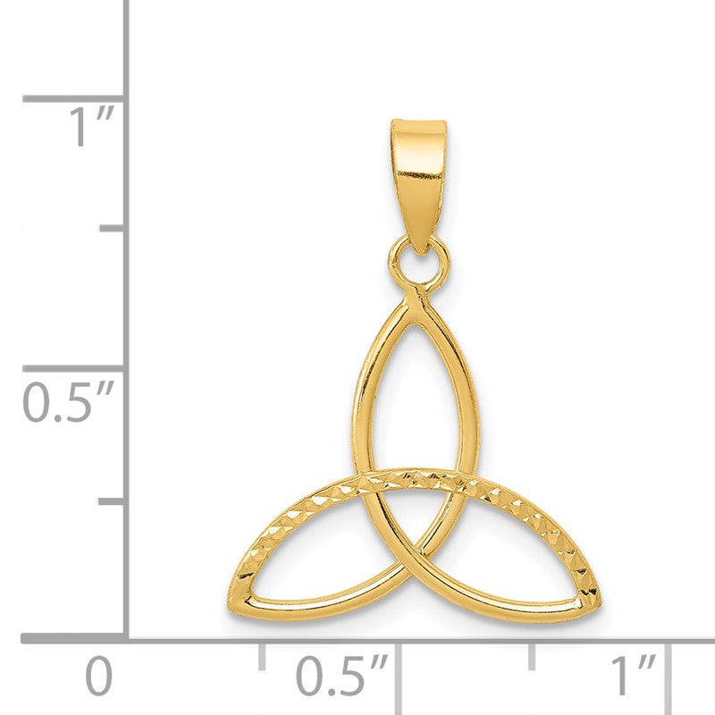 14K Diamond Cut Trinity Pendant K5274