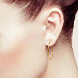 14k 1.2x30mm Polished Endless Tube Hoop Earrings XY1206
