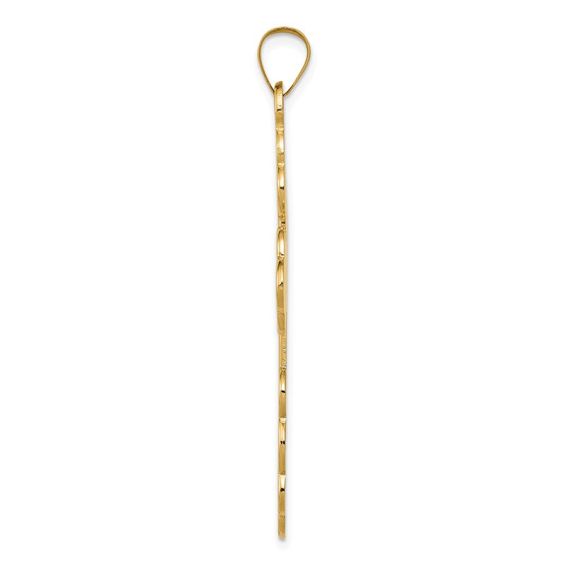 14k Large Eastern Orthodox Cross Pendant XR570