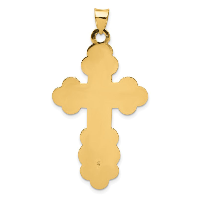 14k Large Eastern Orthodox Cross Pendant XR570