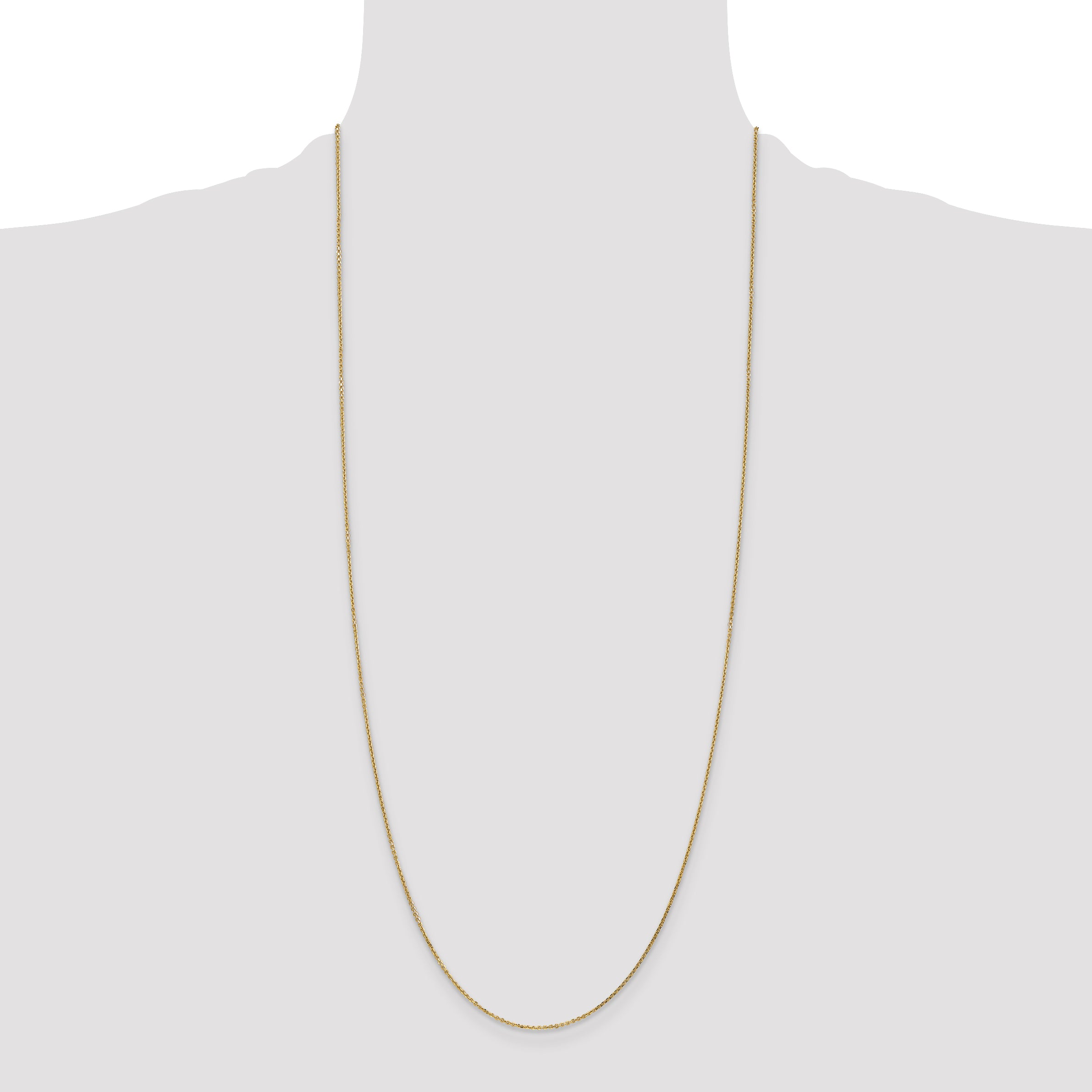 14K 14 inch .95mm Diamond-cut Cable with Lobster Clasp Chain PEN17