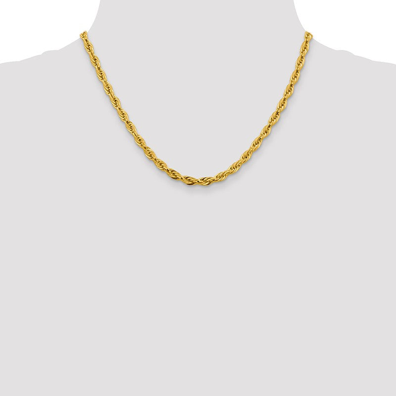 14K 26 inch 4.75mm Semi Solid Rope with Lobster Clasp Chain BC169