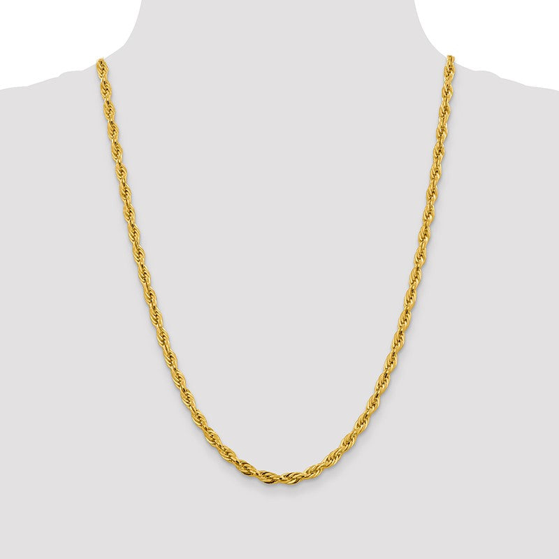 14K 26 inch 4.75mm Semi Solid Rope with Lobster Clasp Chain BC169
