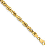 14K 26 inch 4.75mm Semi Solid Rope with Lobster Clasp Chain BC169