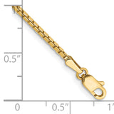 14K 26 inch 1.5mm Box with Lobster Clasp Chain BOX150