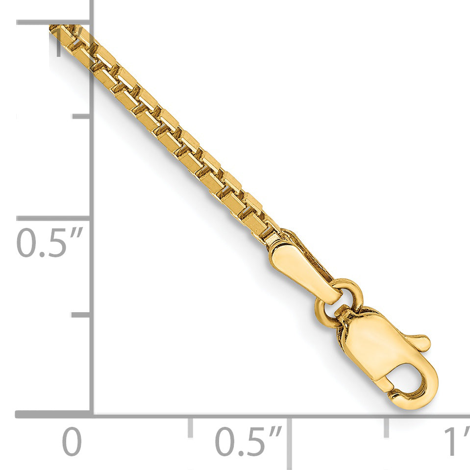 14K 26 inch 1.5mm Box with Lobster Clasp Chain BOX150