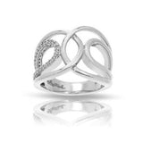 Sterling Silver Onda Ring | CZ Shared Prong Setting | Size 5