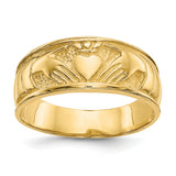 14k Ladies Polished Claddagh Band K3854