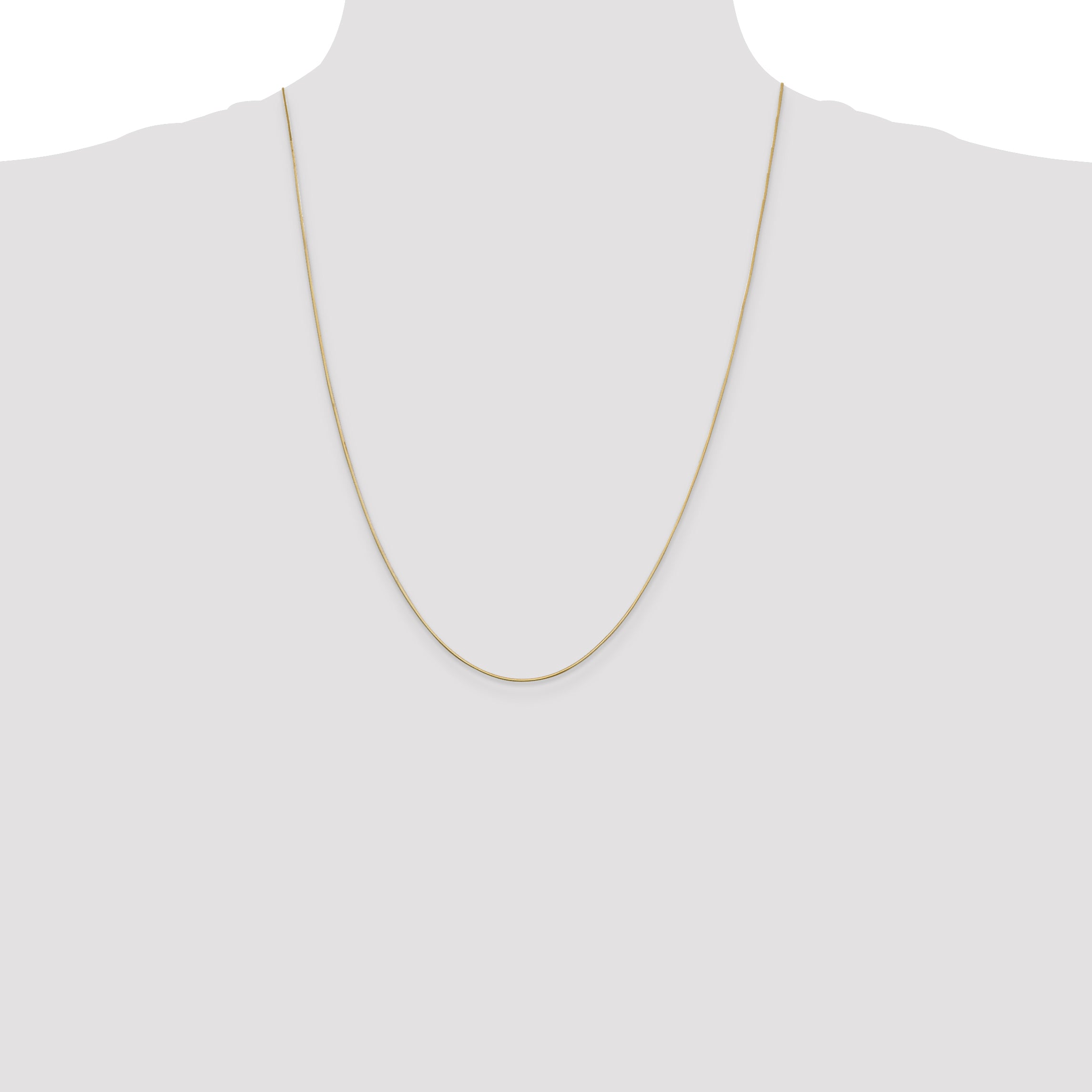 14K 10 inch .6mm Octagonal Snake with Lobster Clasp Anklet OSA080