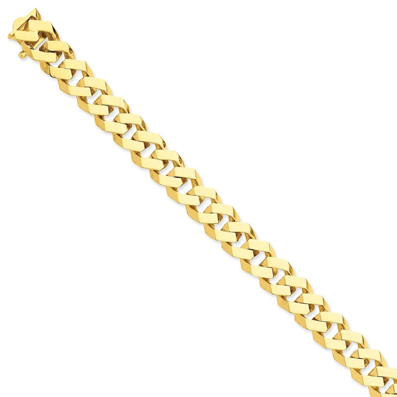 14K 20 inch 11.5mm Hand Polished Fancy Link with Box Catch Clasp Chain LK159