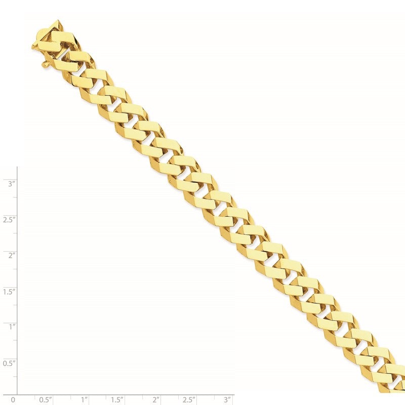 14K 20 inch 11.5mm Hand Polished Fancy Link with Box Catch Clasp Chain LK159