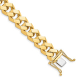 14K 20 inch 11.5mm Hand Polished Fancy Link with Box Catch Clasp Chain LK159