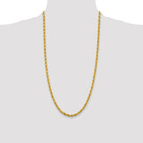 14K 26 inch 4.25mm Semi Solid Rope with Lobster Clasp Chain BC168