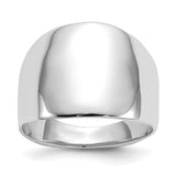 14k White Gold Polished Dome Ring R390