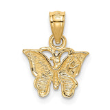 14K Diamond-cut Butterfly Pendant K3233