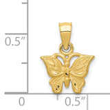 14K Diamond-cut Butterfly Pendant K3233