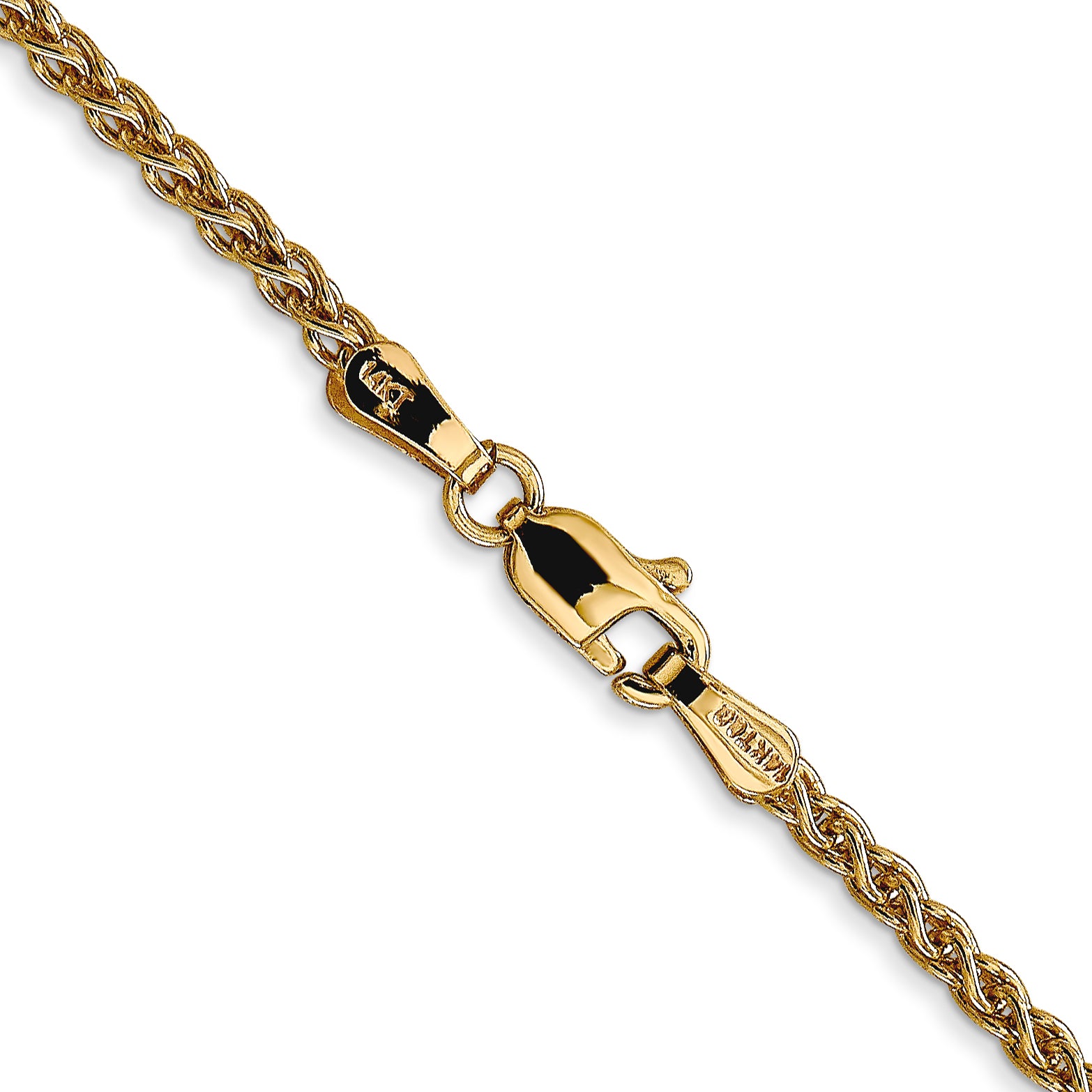 14K 14 inch 2.1mm Spiga with Lobster Clasp Chain PEN13