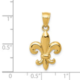 14k Polished Fleur de Lis Pendant K5941