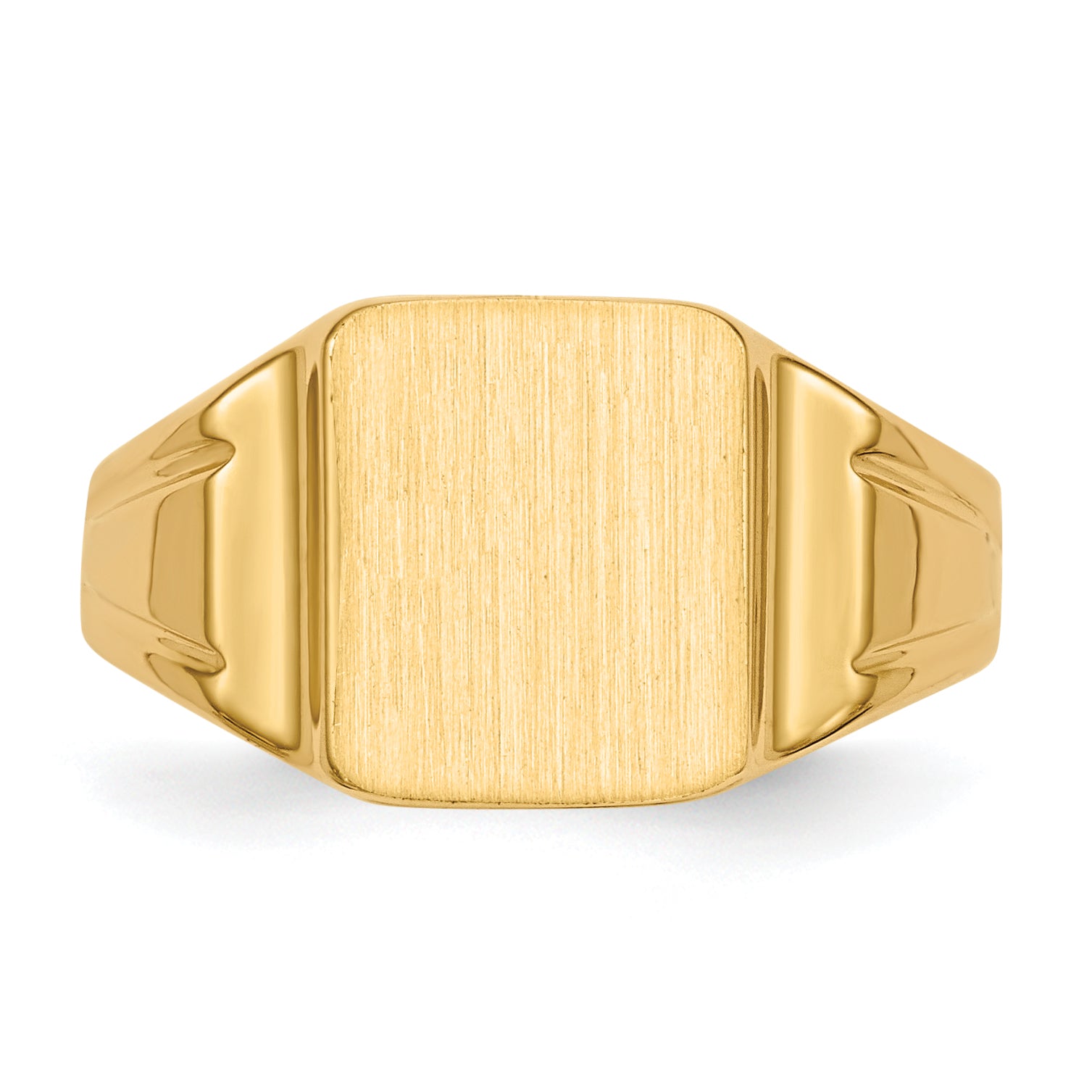 14k 7.5x9mm Closed Back Signet Ring RS355