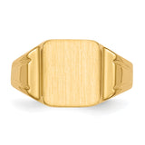 14k 7.5x9mm Closed Back Signet Ring RS355