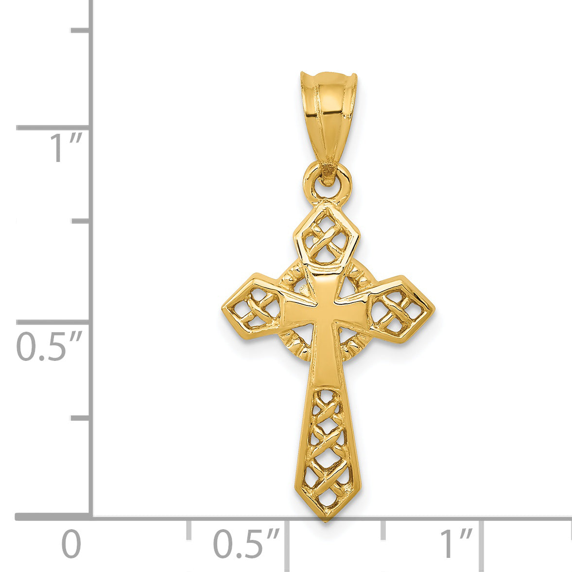 14k Celtic Cross Pendant D863