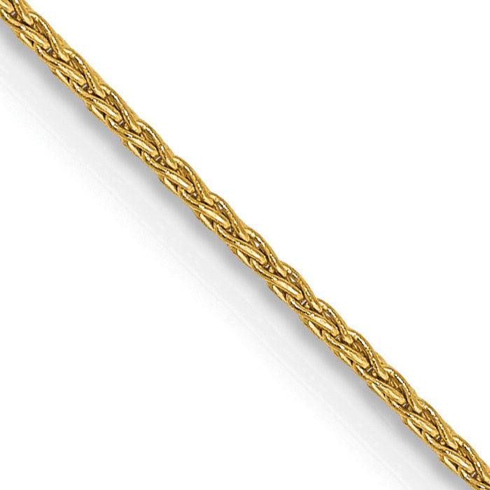 14k 10 inch 1mm Parisian Wheat with Lobster Clasp Anklet PEN264