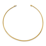 14k Polished 3mm Standard Weight 16 inch Domed Omega Necklace OD3
