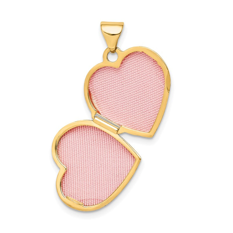14K Diamond SPECIAL DAUGHTER Script 15mm Heart Locket XL503