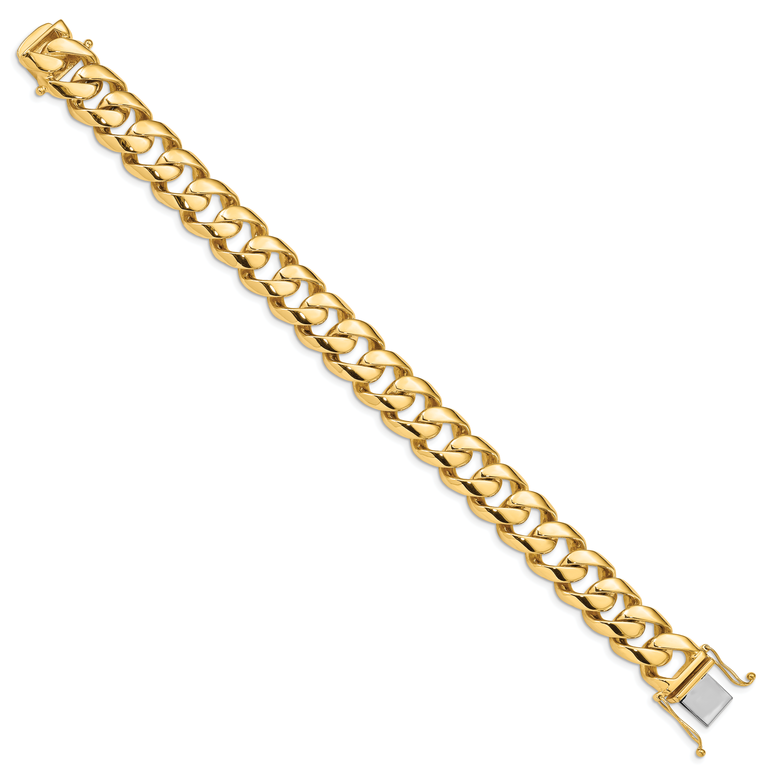 14K 20 inch 16.15mm Hand Polished Fancy Link with Box Catch Clasp Chain LK472