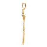 14k Double Dolphins Charm Holder Pendant D2901