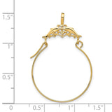 14k Double Dolphins Charm Holder Pendant D2901