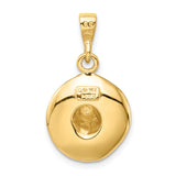 14K  3-D Sombrero Pendant K6115