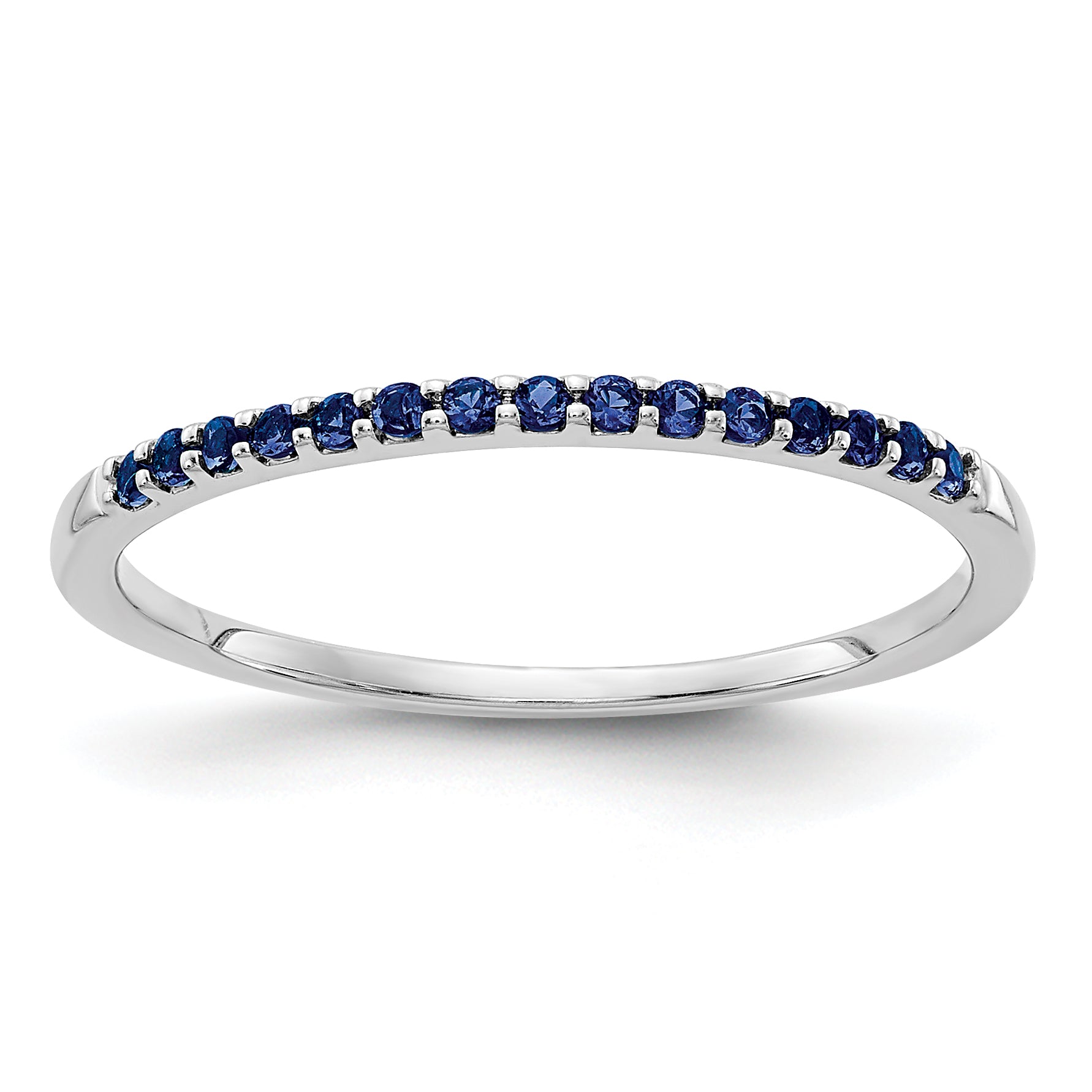 14k White Gold 2mm 1/8 carat Diamond Band RM5622