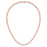 14k 5-6mm Pink Near-Round Freshwater Cultured Pearl 16 inch Necklace PPN050