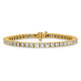 14k Complete 6.44 carat Round VS Diamond 4-prong 7 inch Tennis Bracelet X735VS