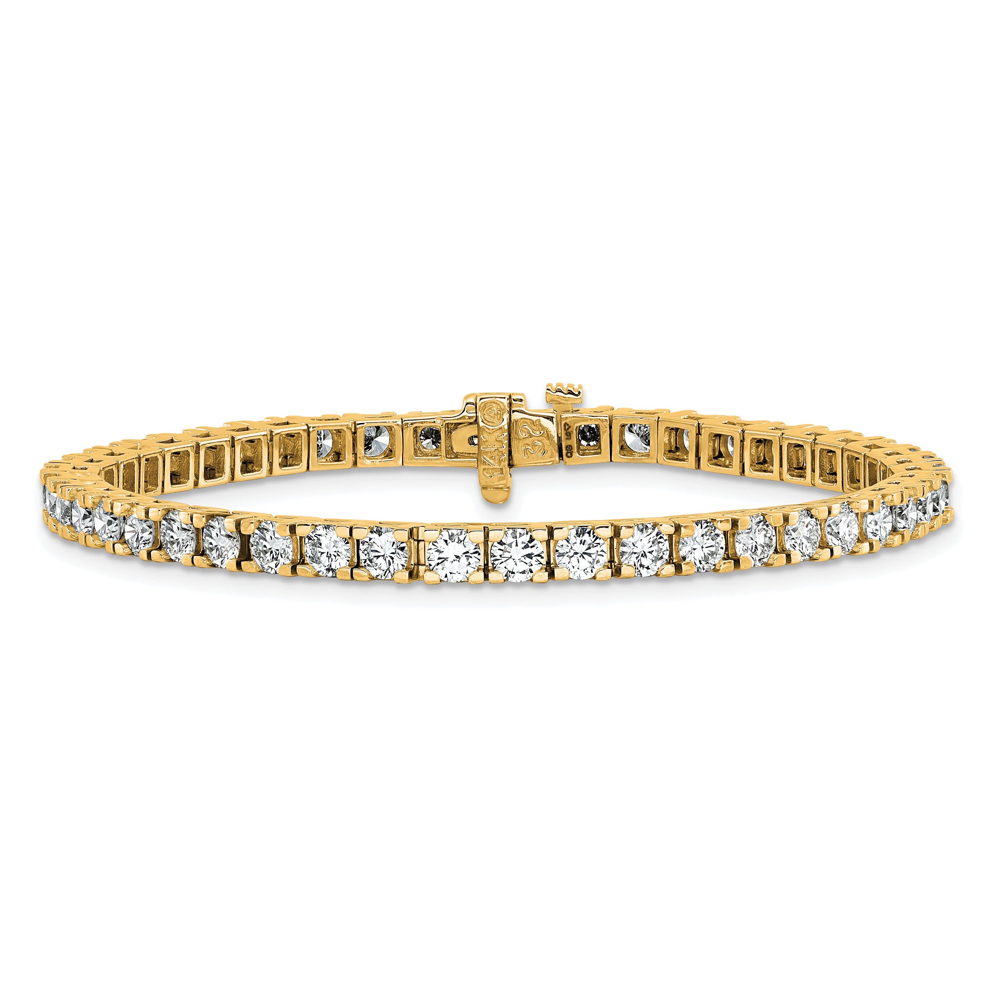 14k Complete 6.44 carat Round VS Diamond 4-prong 7 inch Tennis Bracelet X735VS