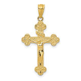14k Gold Polished INRI Medium Crucifix Pendant XR1495