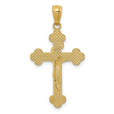 14k Gold Polished INRI Medium Crucifix Pendant XR1495