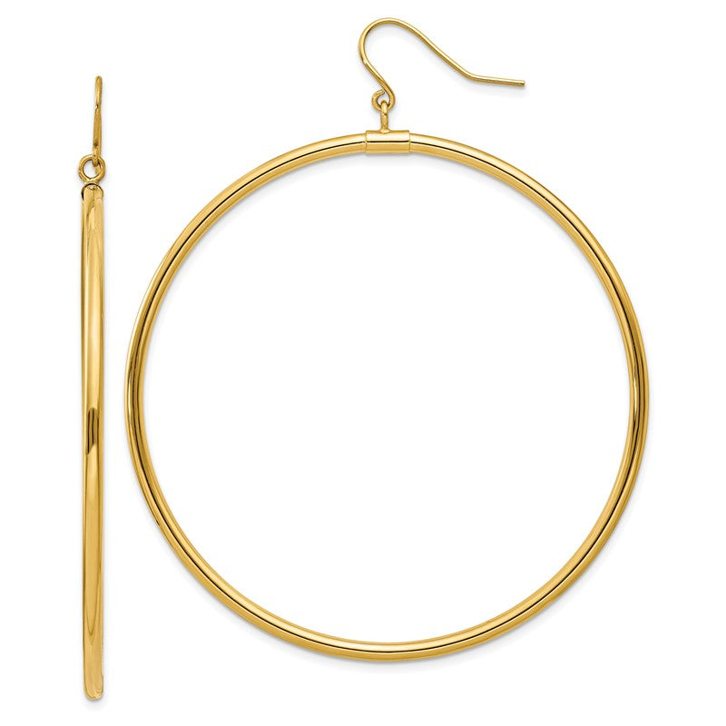 14k Tube Hoop Dangle Earrings TE510