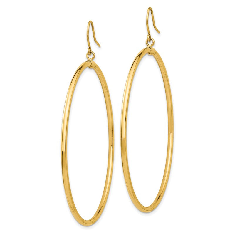 14k Tube Hoop Dangle Earrings TE510