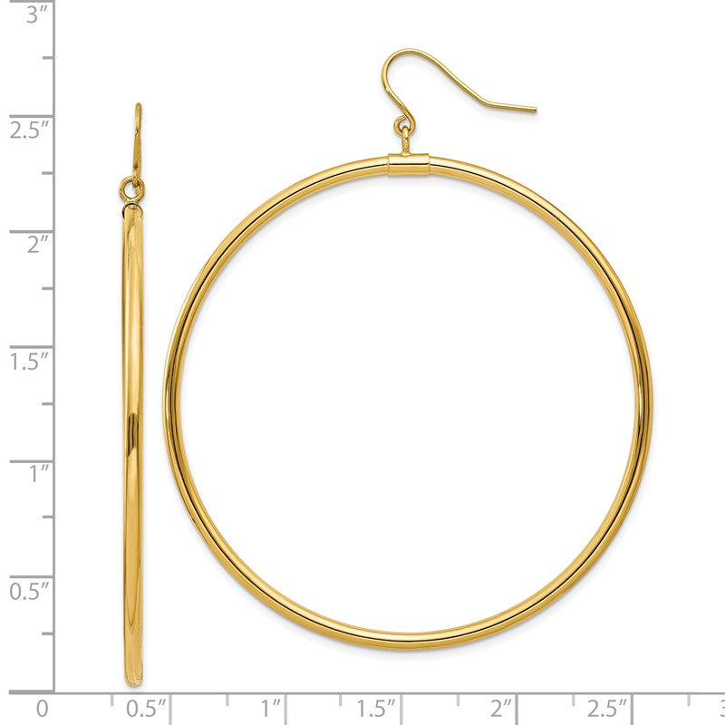 14k Tube Hoop Dangle Earrings TE510