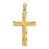 14k Diamond-cut Filigree Cross Pendant REL71