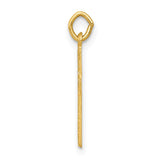 14k Floral Cross Charm XR193