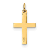 14k Floral Cross Charm XR193