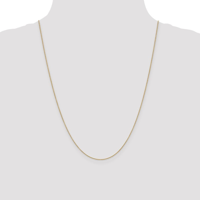 14K 14 inch .9mm Cable with Spring Ring Clasp Chain PEN190