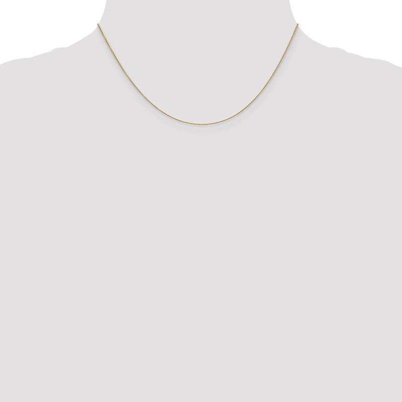 14K 14 inch .9mm Cable with Spring Ring Clasp Chain PEN190
